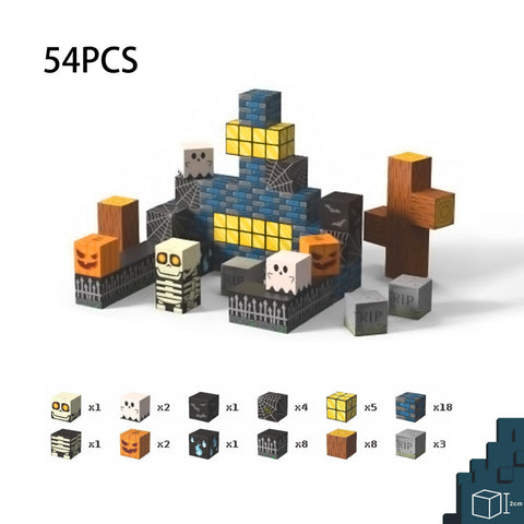 Halloween Theme Children Magnetic Building Blocks Toy Set, TE380024