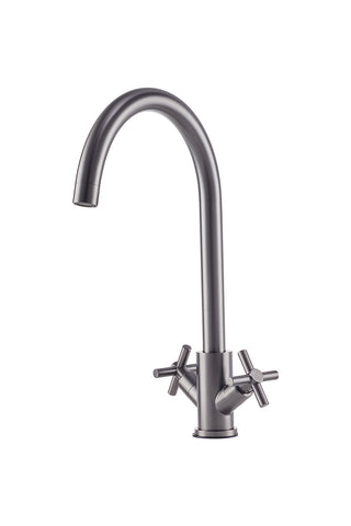 G1/2 304 Stainless Steel Dual-Handle Kitchen Faucet, DM0932 (Ver.2)
