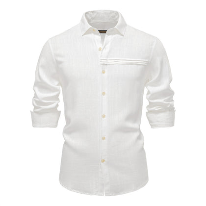 Turn Down Collar Long Sleeve Shirt, CC290455 (Ver.2)