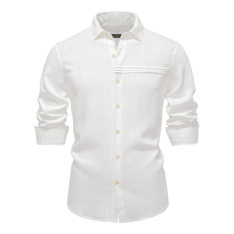 Turn Down Collar Long Sleeve Shirt, CC290455 (Ver.2)