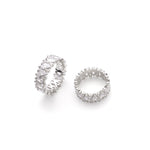 2Pcs White Gold Plated Rings, CA290087 (Ver.2)