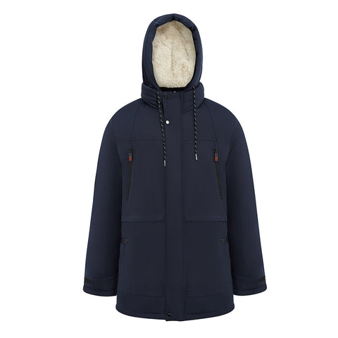 Winter Mid-Length Padded Coat Jacket with Removable Hood, CC290494