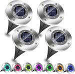 Livingandhome Solar Garden Night, RGB light, Pack of 4, AJ0199