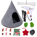 Christmas Tree Cat House DIY Craft Kit with Hot Glue Gun, PK080164