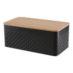 Countertop Metal Bread Box Container with Bamboo Lid, WM0663 (Ver.2)