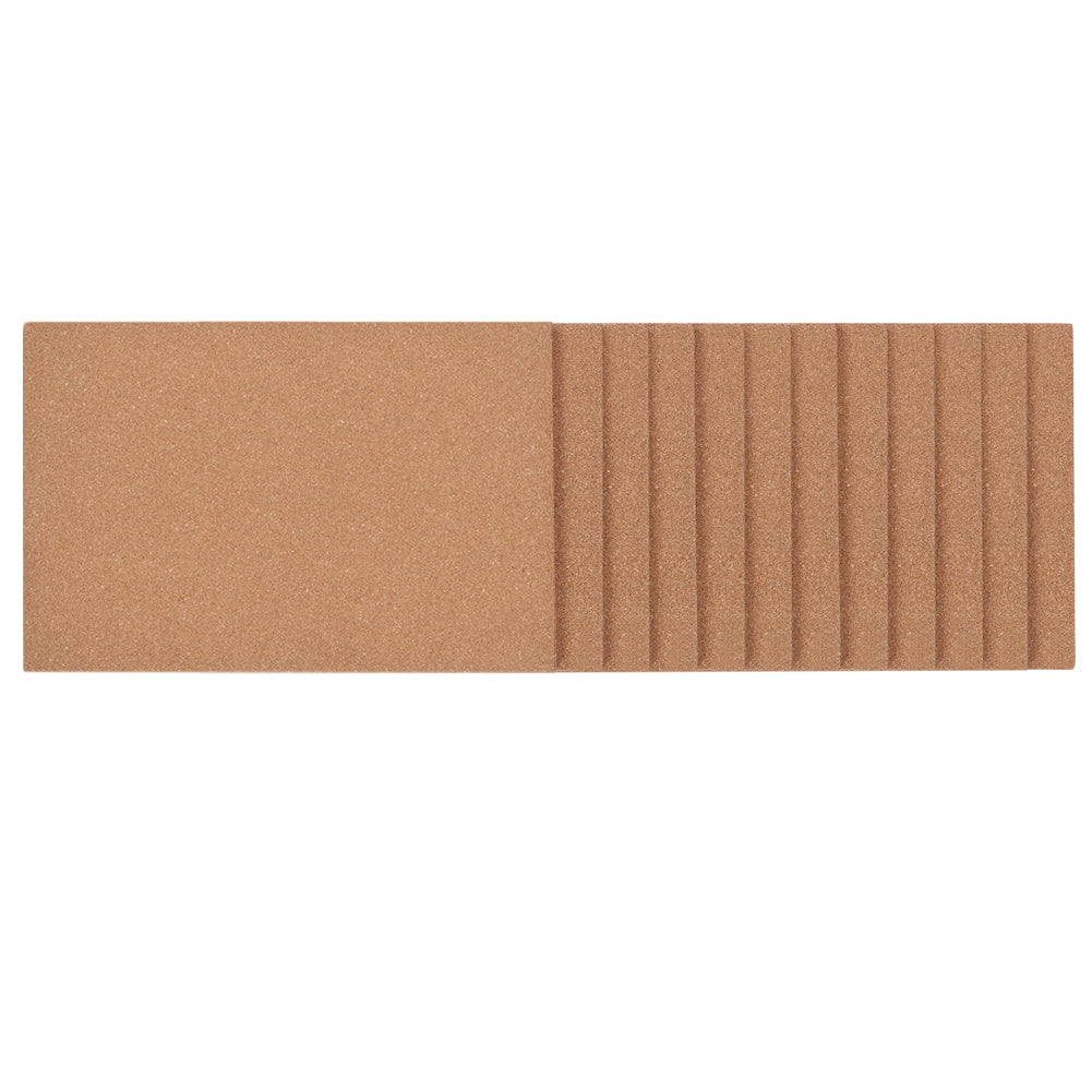 Livingandhome 12Pcs Rectangle Self-Adhesive Cork Boards Tiles for Wall ...
