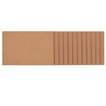 Livingandhome 12Pcs Rectangle Self-Adhesive Cork Boards Tiles for Wall, FI0108