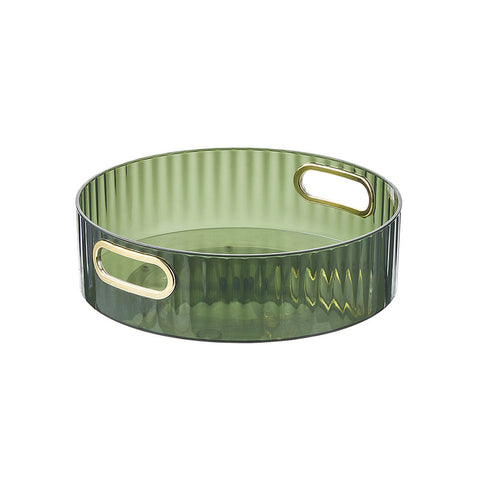 Livingandhome Luxurious Round Rotating Storage Tray with Handles, WM0057