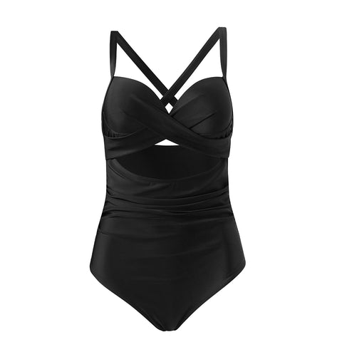 One-Piece Cross Front Swimsuit with Adjustable Straps, CC060175 (Ver.2)