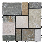 6 Pcs Interlocking Stone Deck Tiles, LG1491