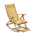 Livingandhome Bamboo Rocking Chair Foldable Recliner, LG1108