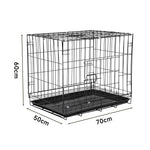 Livingandhome Wire Dog Crate with 2 Doors and Tray, CT0663