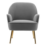 Livingandhome Contemporary Upholstered Comfy Armchair with Gold-Plated Feet, ZH1781