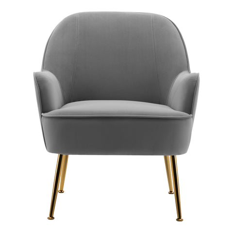 Livingandhome Contemporary Upholstered Comfy Armchair with Gold-Plated Feet, ZH1781