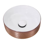 Round Ceramic Countertop Washbasin Vessel Sink, MB150040 (VER.2)