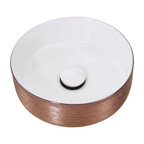 Round Ceramic Countertop Washbasin Vessel Sink, MB150040 (VER.2)
