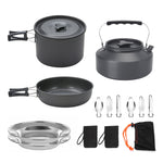Portable Camping Cookware Set Outdoor Travel Picnic Cooking Kit with Storage Bag, CT0929
