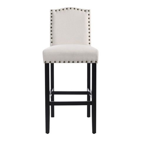 Livingandhome 2pcs Linen Kitchen Counter Bar Stools, ZH1538