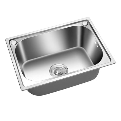Single Bowl Stainless Steel Sink with Strainer Waste kit, AI0505