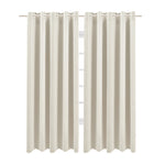 Solid Colour Grommet Top Polyester 100% Blackout Curtains Pair, LY0205 (Ver.2)