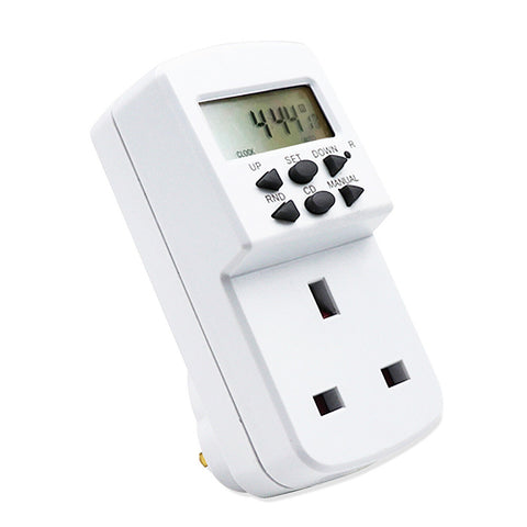 24 Hour/7 Day Programmable Electronic Timer, White, AJ1035