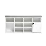 Livingandhome White Padded Shoe Storage Bench, XY0158