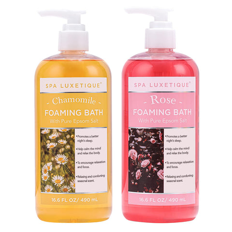Rose and Chamomile Scent Foaming Bath with Pure Epsom Salt, AJ0250