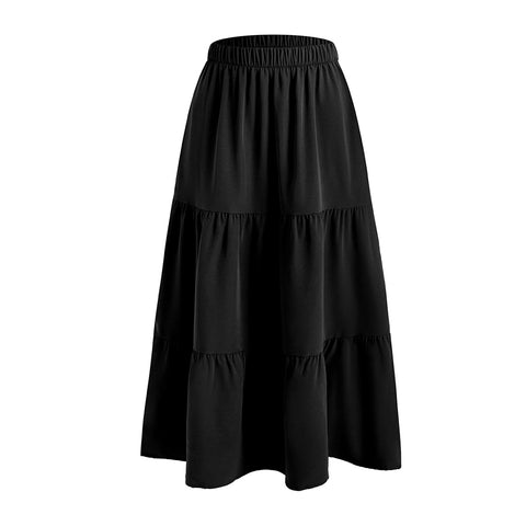 A-line Swing Pleated Midi Skirt, CC060911 (Ver.2)