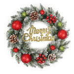Pre-Lit Front Door Christmas Wreath Decorations, IF070112
