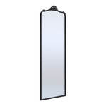Livingandhome Antique Black Metal Floor Mirror, FI0749