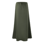 High-waisted A-Line Satin Skirt, CC060503 (Ver.2)