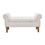 Linen Upholstered Storage Bench, ZH1806