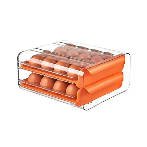 Livingandhome Double-layer Transparent Egg Storage Drawer Box, WM0172