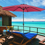 Livingandhome 3M Large Rotating Patio Parasol with Cross Base, LG0442LG0808