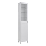 Livingandhome White 2-Door Tall Bathroom Cabinet, FI0530FI0531