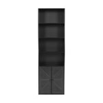 Wooden Bookcase Storage Shelf Organiser Unit with Cabinet, FO250092