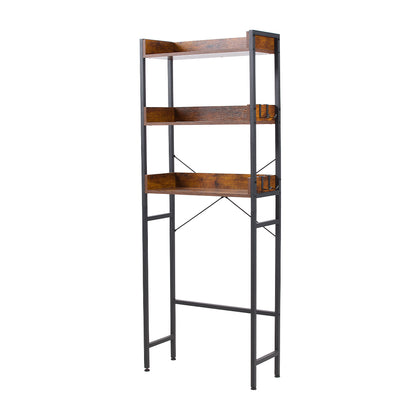 3-Tier Freestanding Over Toilet Storage Rack with 4 Hooks, FW550017
