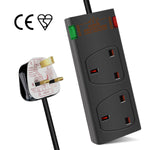Livingandhome Multi Plug Outlet Extender with 5M Cable and Surge Protector, AJ0063
