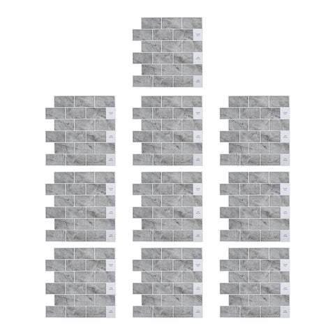 10 PCS Peel and Stick Marble Wall Tile Stickers, SW1117