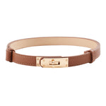 Sliding Adjustable Alloy Buckle PU Leather Belt, DQ0025
