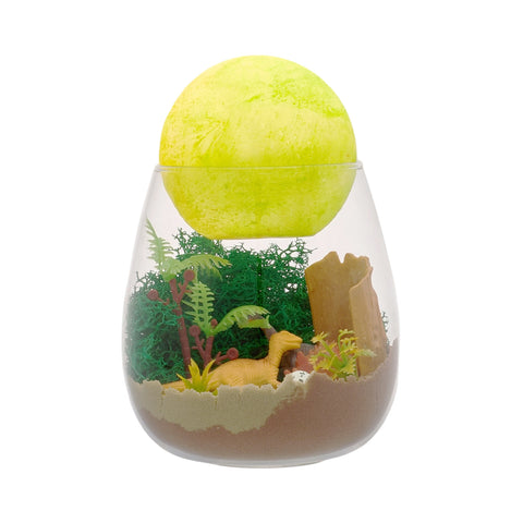 Dinosaur Toys DIY Terrarium Kit Ornament with Moon Lamp for Kids, TE380043