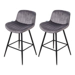 2PCS Flannel Upholstered Bar Stools, FD240057