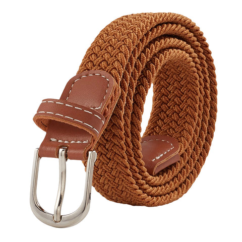 Casual Elastic Braided Belt with D-shape Pin Buckle, DQ0044 (Ver.2)