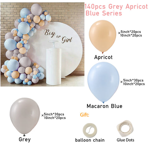 140pcs Balloon Set for Party Festival Backdrop Decoration, SC0663