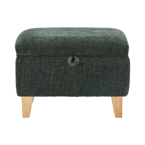 Chenille Upholstered Storage Ottoman, FL050086