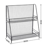 Livingandhome 2-Tier Nordic Style Iron Cosmetic and Jewelry Rack Organizer, WM0484