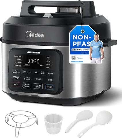 6L Midea Pressure Cooker with 12 Cooking Functions, AJ0866
