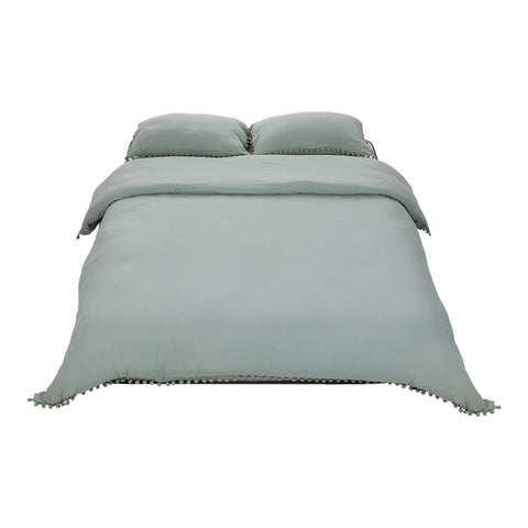 3Pcs King Bedding Solid Duvet Cover with 2 Pillowcase Set, HT390420