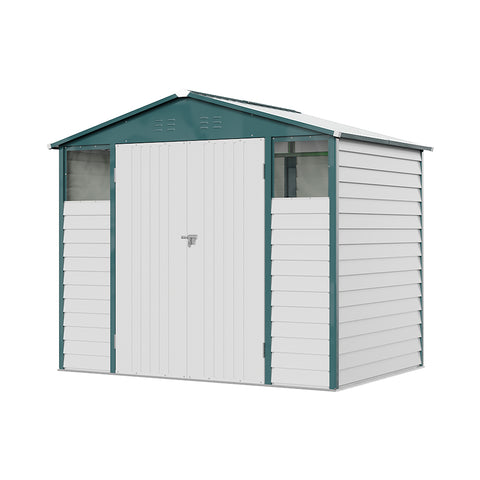 8x5.7FT Metal Apex Roof Garden Storage Shed, PM1741PM1742 (Ver.2)