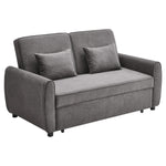 Livingandhome Grey Convertible Sofa Bed with 2 Pillows, XY0529